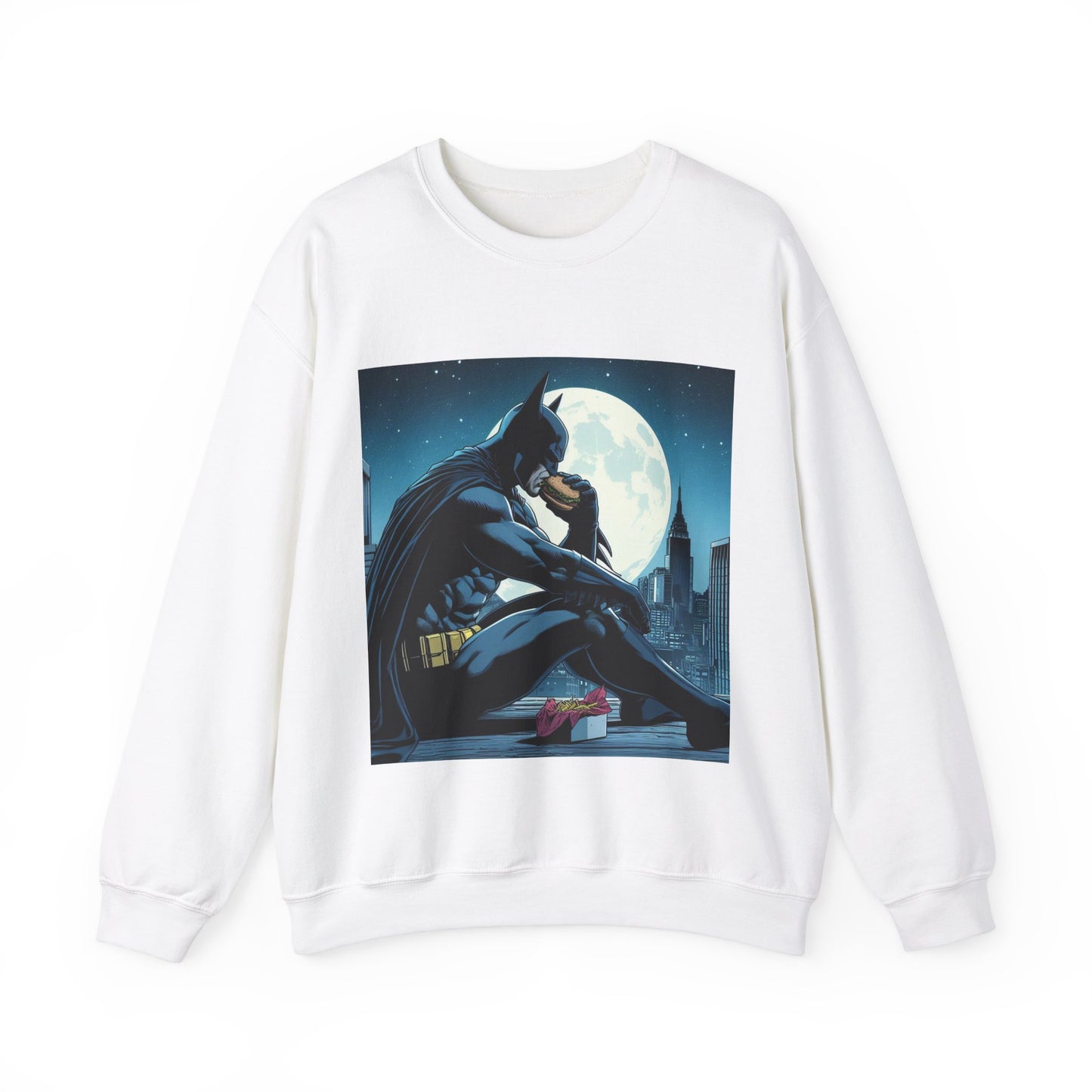 Funny Batman Eating a Burger Sweatshirt