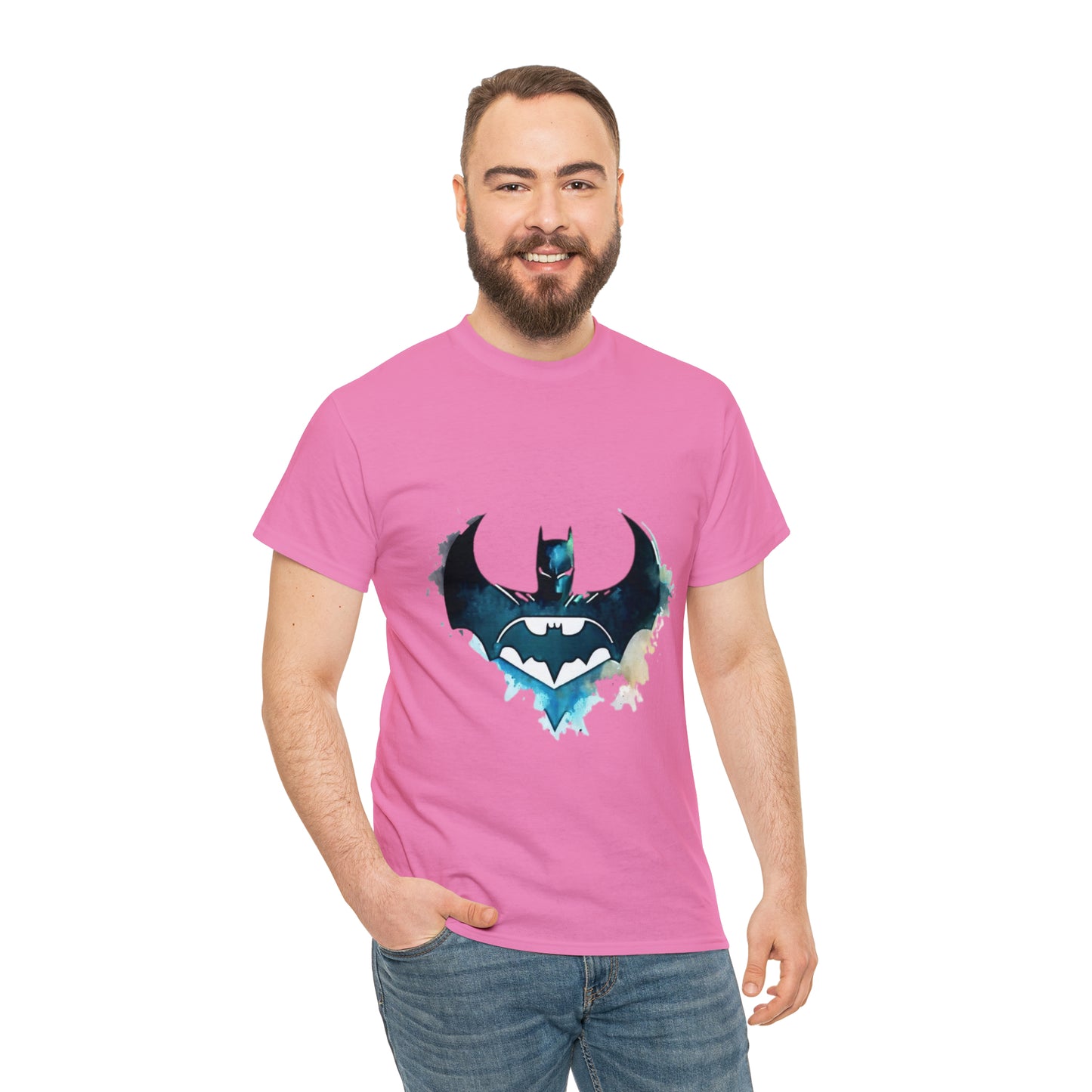 Batman Bat Signal Watercolor Cotton Tee
