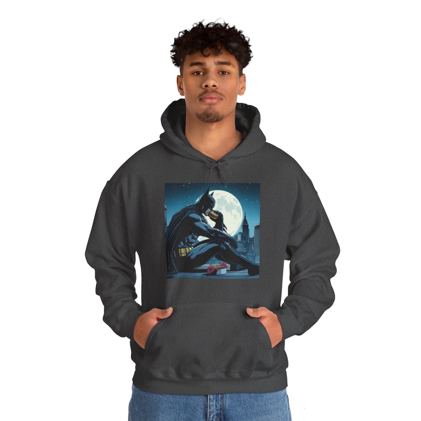 Funny Batman Eating a Burger Hoodie