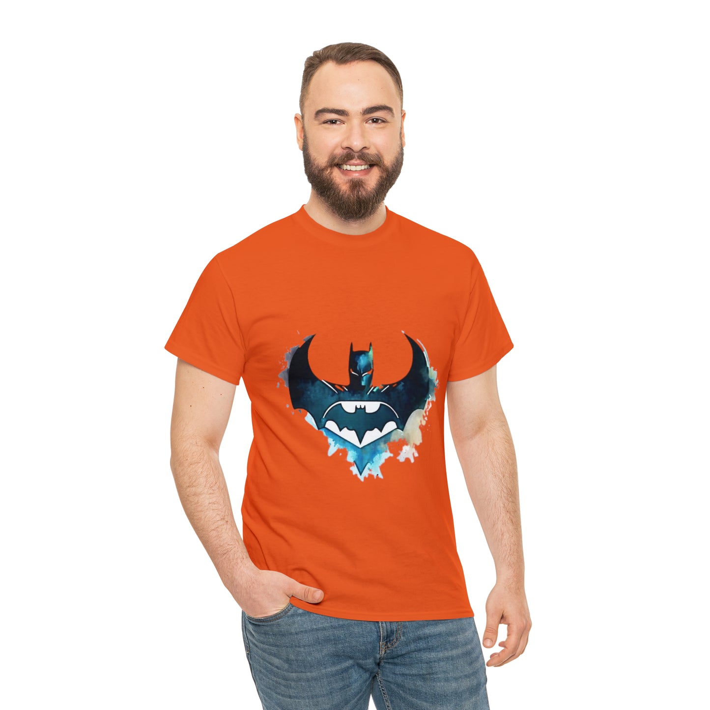 Batman Bat Signal Watercolor Cotton Tee