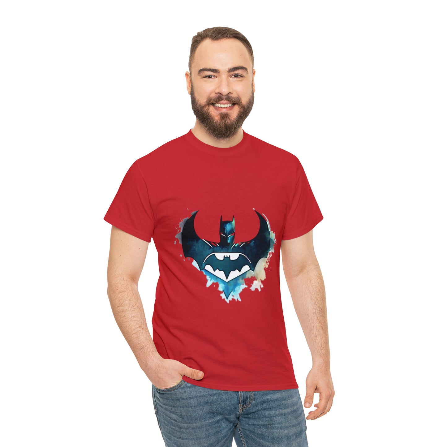 Batman Bat Signal Watercolor Cotton Tee