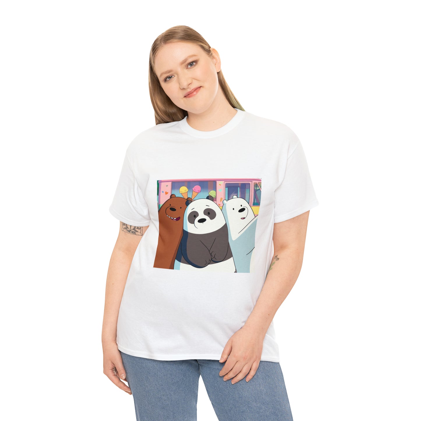 We Bare Bears Unisex Heavy Cotton Tee