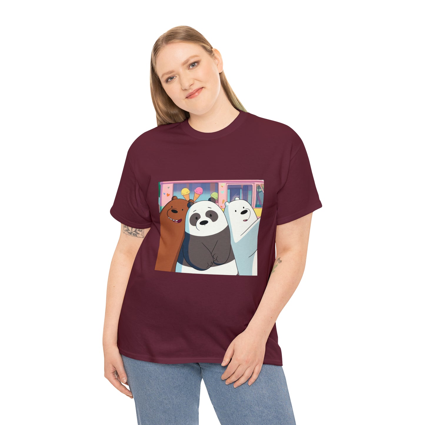 We Bare Bears Unisex Heavy Cotton Tee