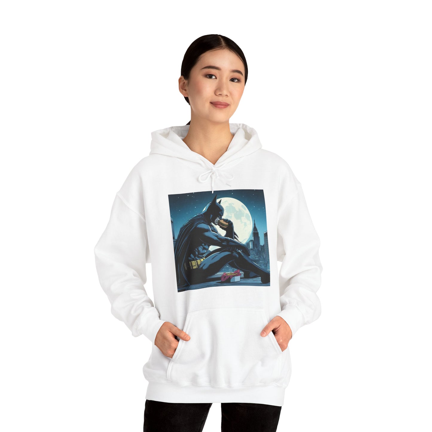 Funny Batman Eating a Burger Hoodie