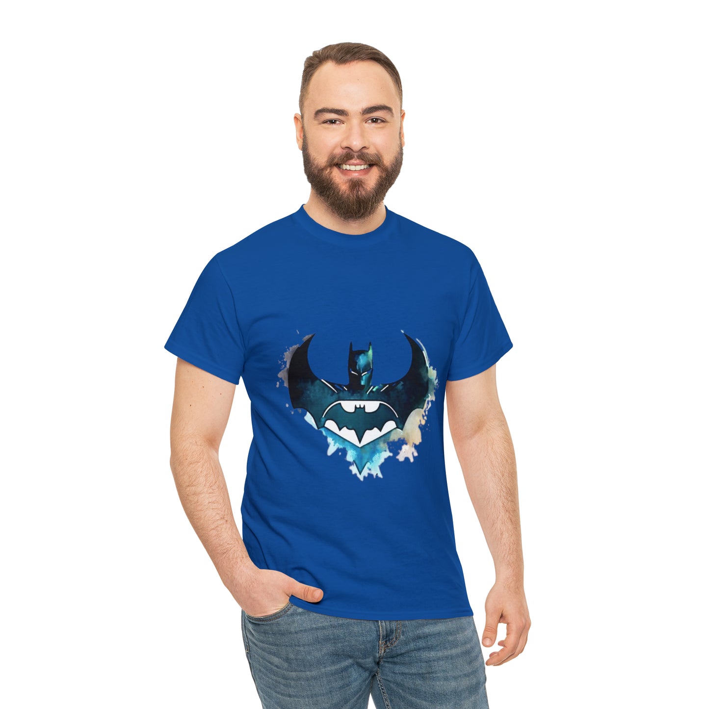Batman Bat Signal Watercolor Cotton Tee
