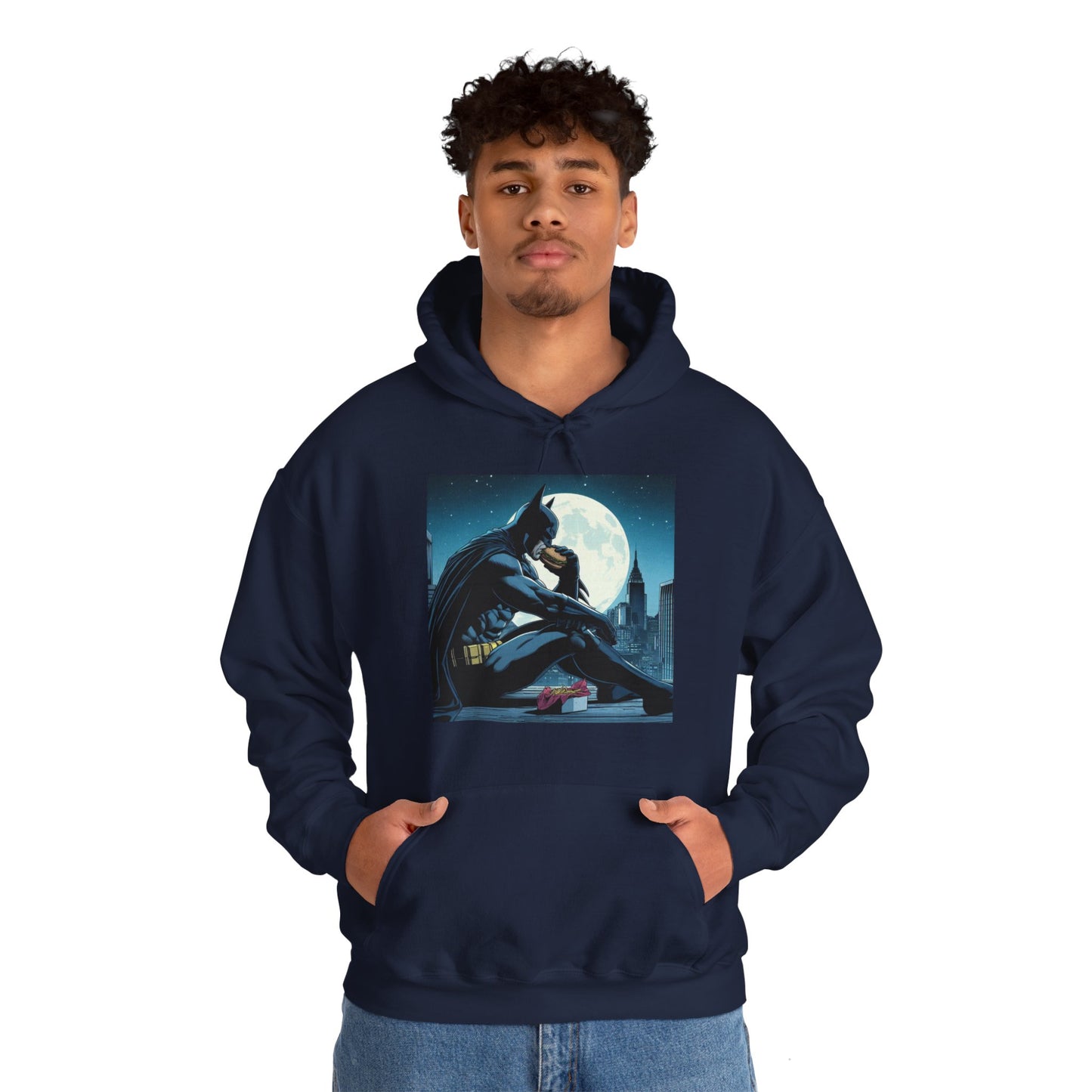 Funny Batman Eating a Burger Hoodie