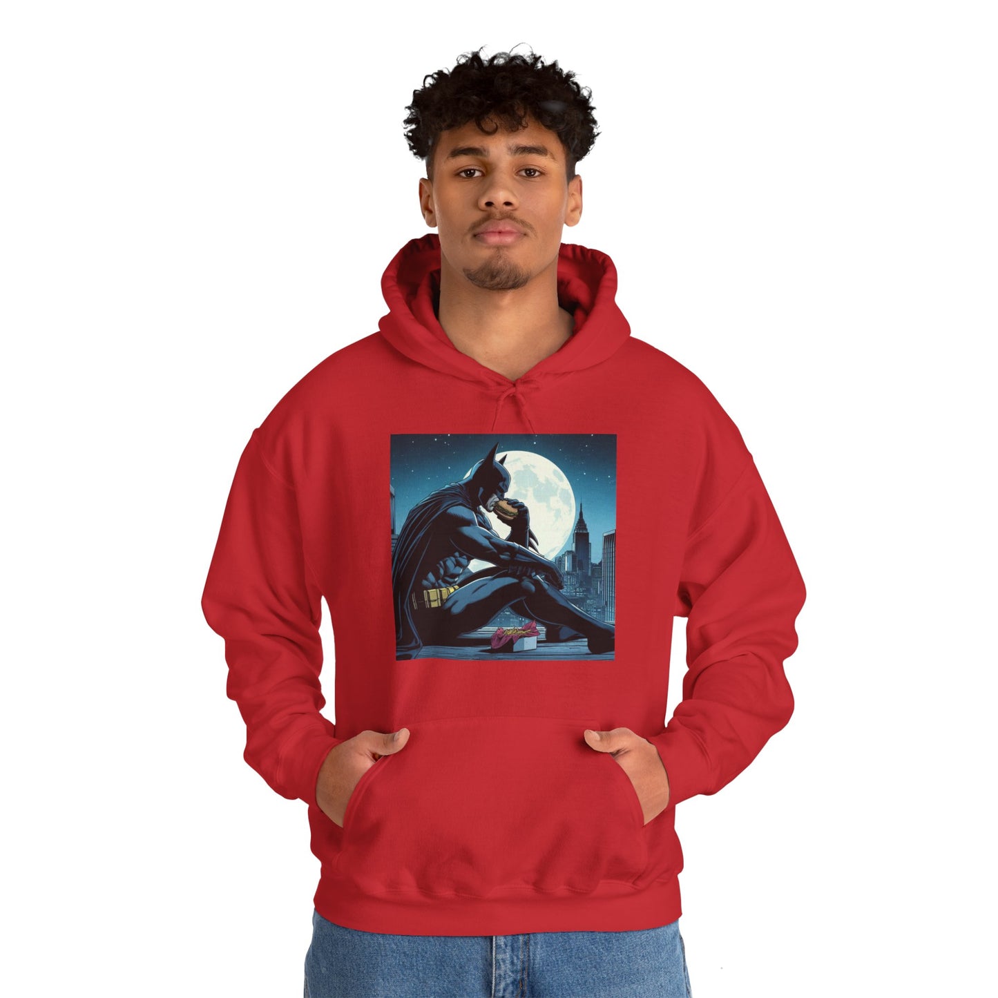 Funny Batman Eating a Burger Hoodie