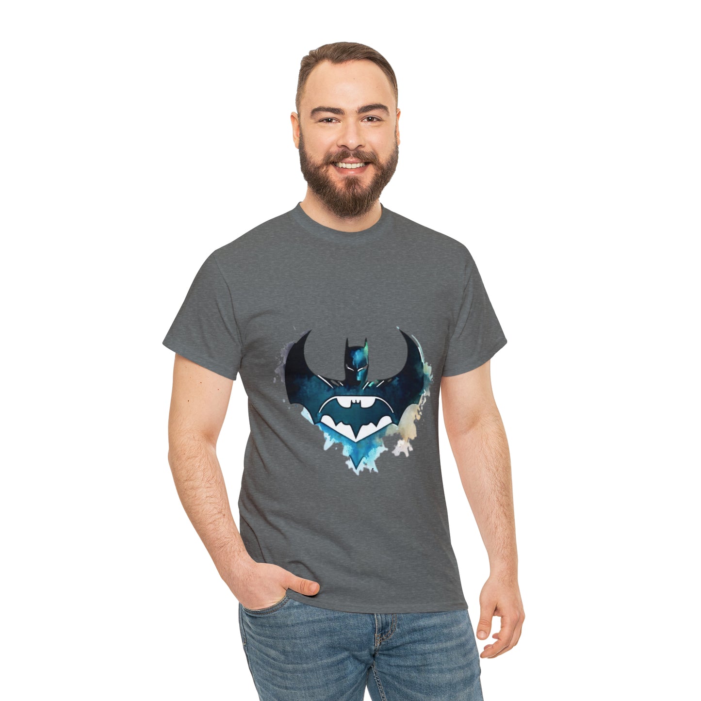 Batman Bat Signal Watercolor Cotton Tee