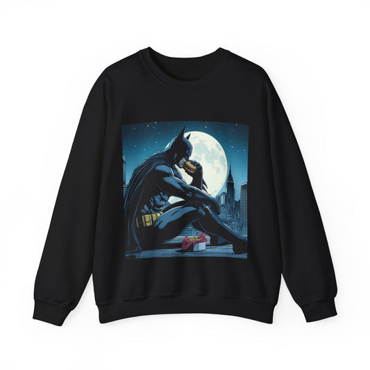 Funny Batman Eating a Burger Sweatshirt
