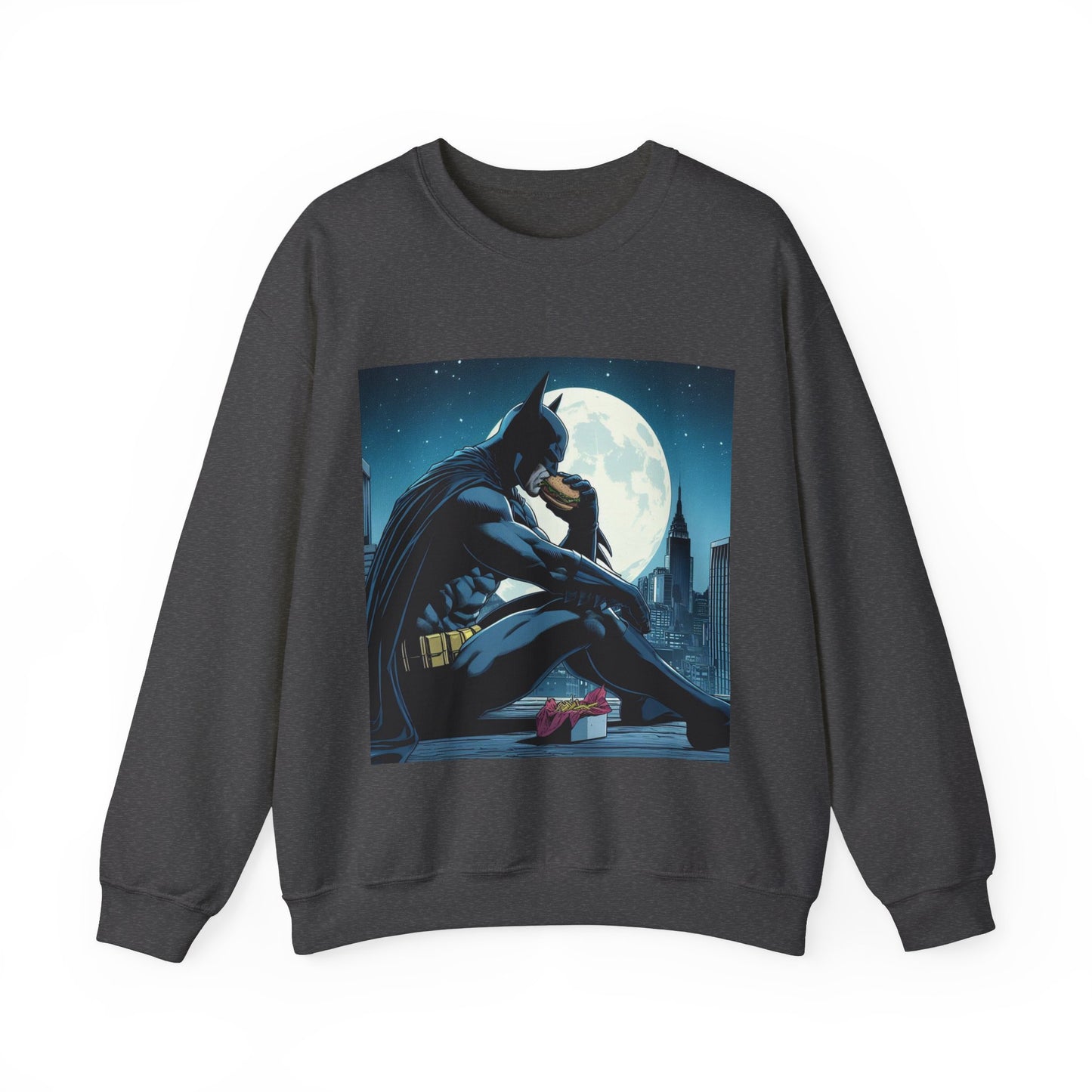 Funny Batman Eating a Burger Sweatshirt